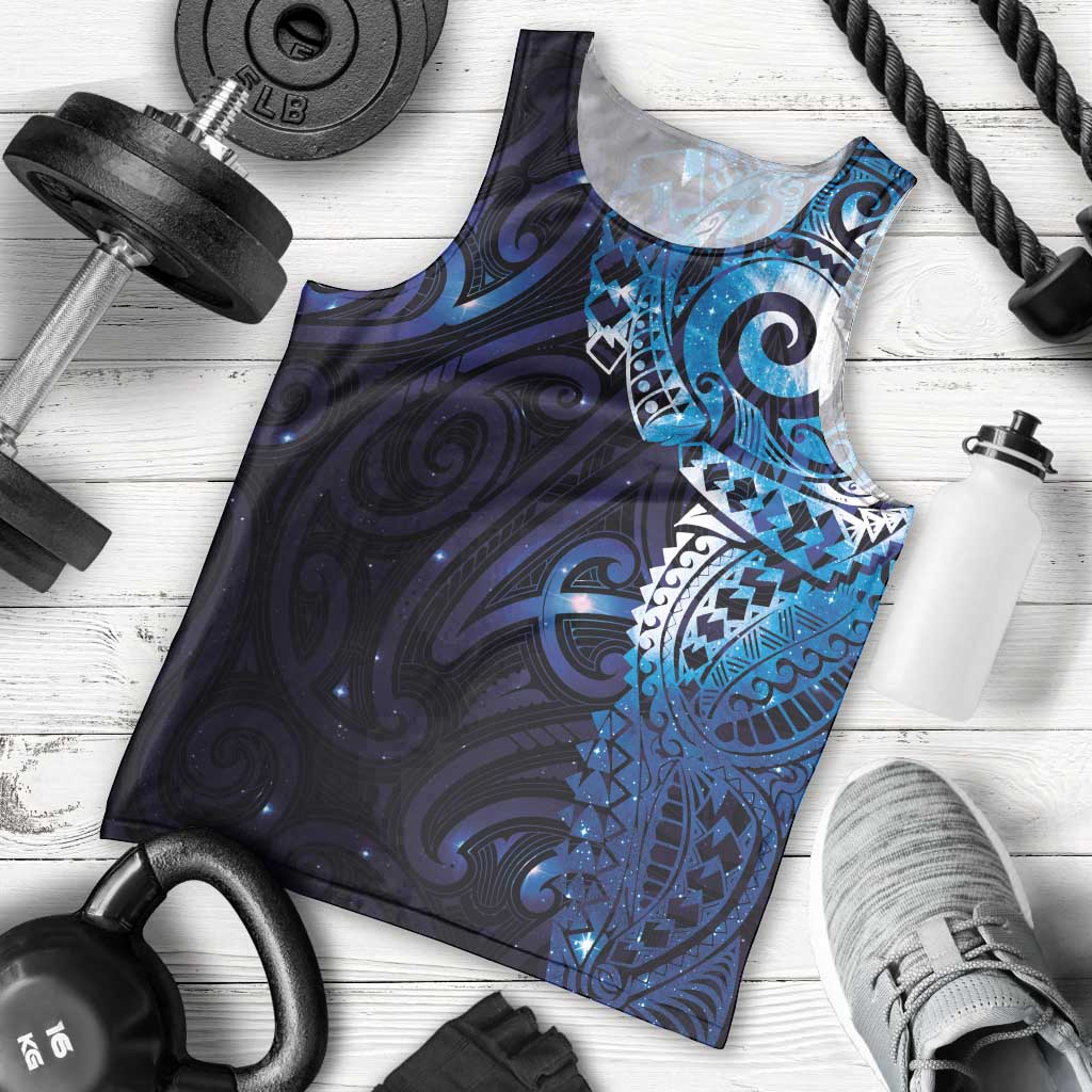 Matariki New Zealand Maori Koru Art Tattoo Men Tank Top New Year Galaxy Blue Sky Style