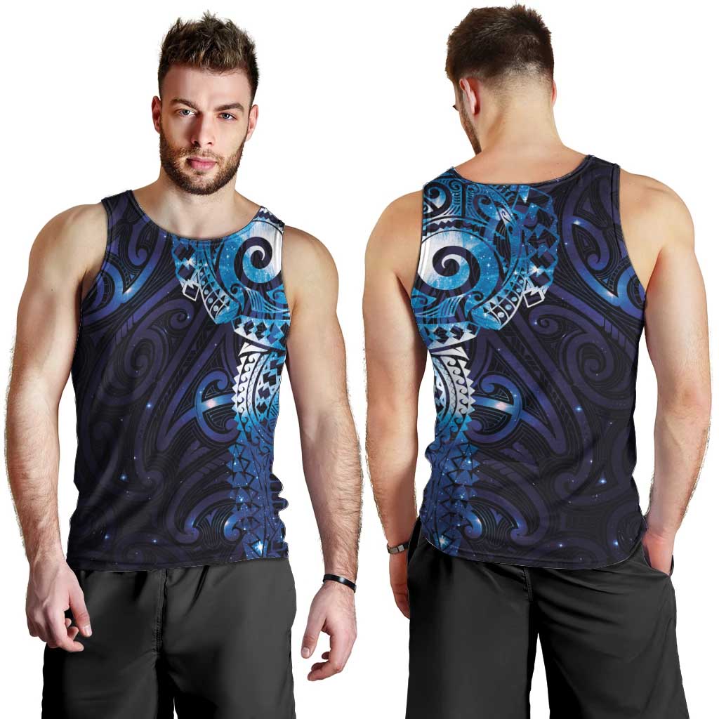 Matariki New Zealand Maori Koru Art Tattoo Men Tank Top New Year Galaxy Blue Sky Style