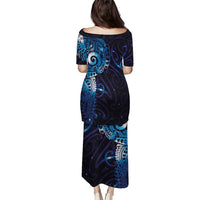 Matariki New Zealand Maori Koru Art Tattoo Puletasi New Year Galaxy Blue Sky Style