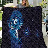 Matariki New Zealand Maori Koru Art Tattoo Quilt New Year Galaxy Blue Sky Style