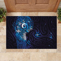 Matariki New Zealand Maori Koru Art Tattoo Rubber Doormat New Year Galaxy Blue Sky Style