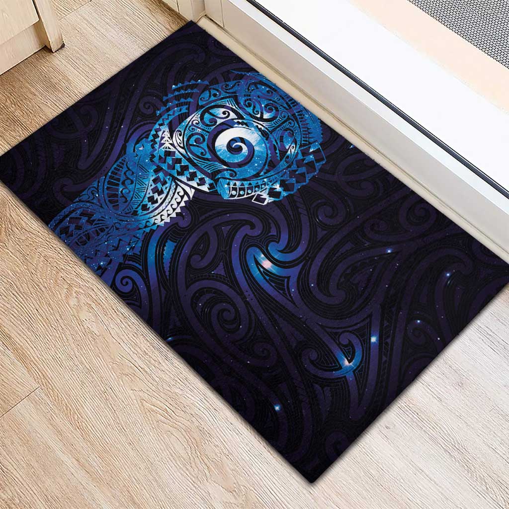 Matariki New Zealand Maori Koru Art Tattoo Rubber Doormat New Year Galaxy Blue Sky Style
