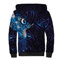 Matariki New Zealand Maori Koru Art Tattoo Sherpa Hoodie New Year Galaxy Blue Sky Style