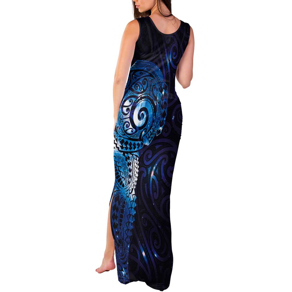 Matariki New Zealand Maori Koru Art Tattoo Tank Maxi Dress New Year Galaxy Blue Sky Style