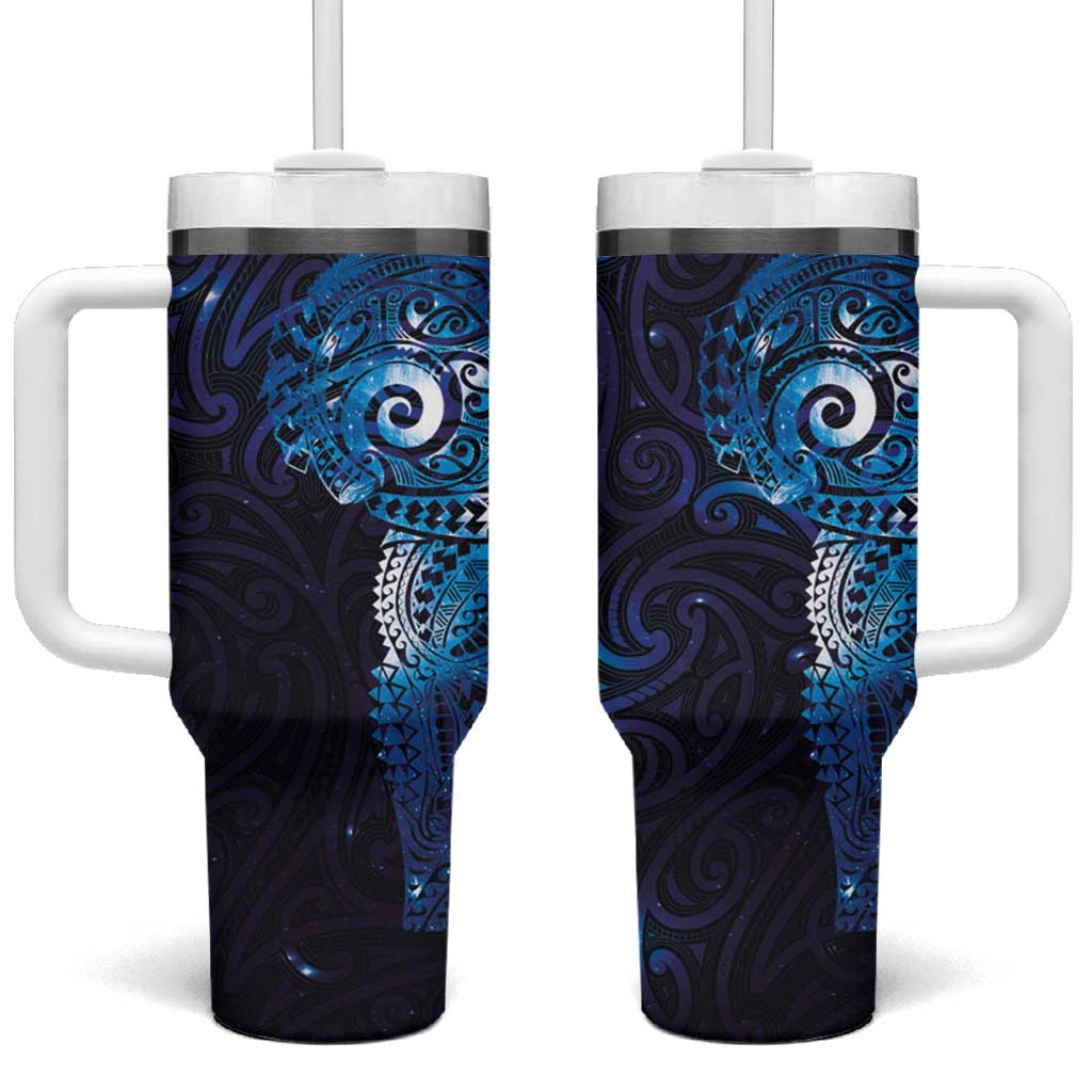 Matariki New Zealand Maori Koru Art Tattoo Tumbler With Handle New Year Galaxy Blue Sky Style