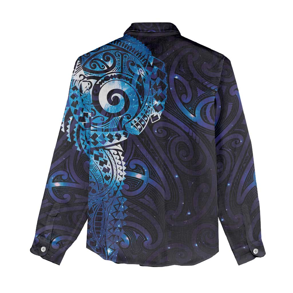 Matariki New Zealand Maori Koru Art Tattoo Women Casual Shirt New Year Galaxy Blue Sky Style