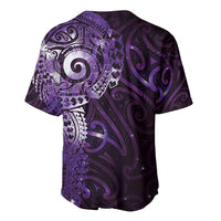 Matariki New Zealand Maori Koru Art Tattoo Baseball Jersey New Year Galaxy Purple Sky Style