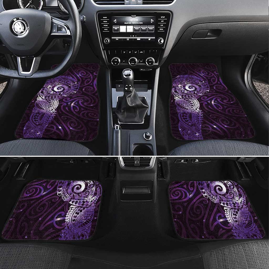 Matariki New Zealand Maori Koru Art Tattoo Car Mats New Year Galaxy Purple Sky Style