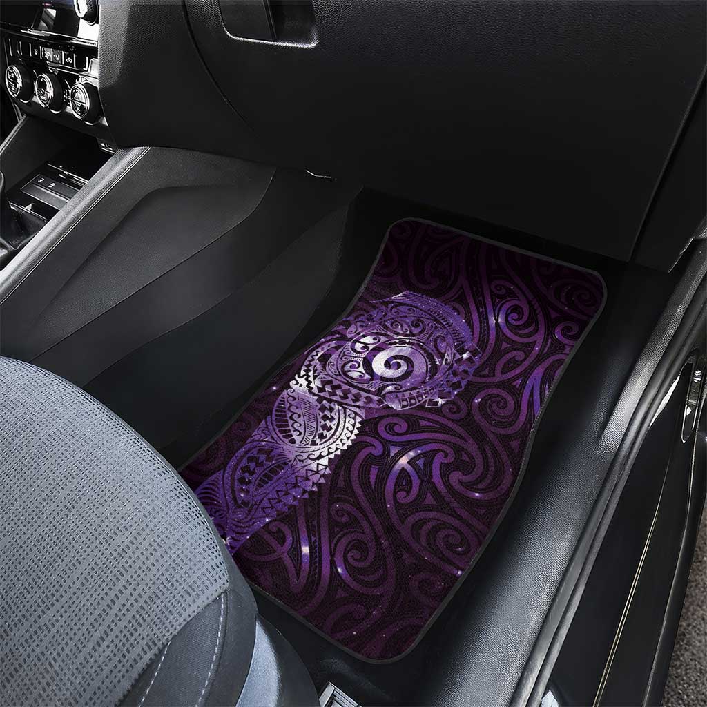 Matariki New Zealand Maori Koru Art Tattoo Car Mats New Year Galaxy Purple Sky Style