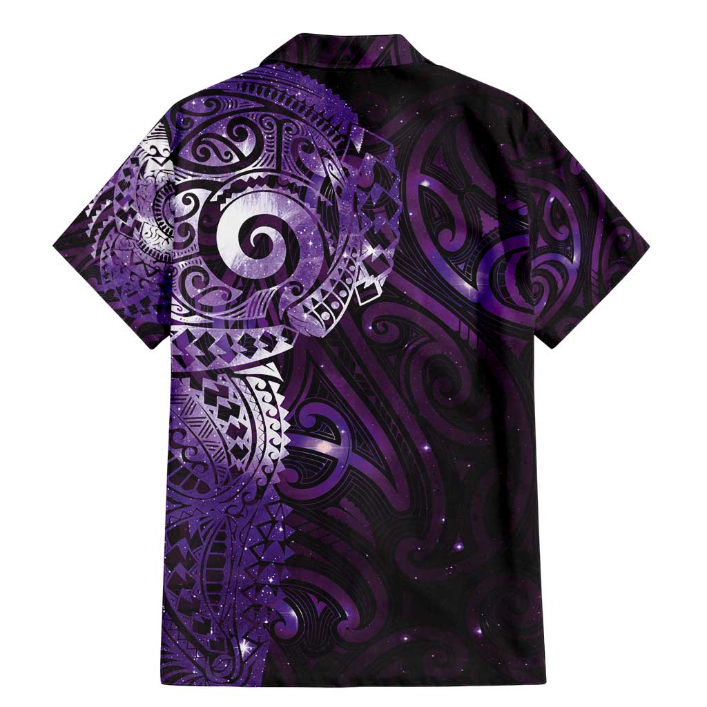 Matariki New Zealand Maori Koru Art Tattoo Family Matching Mermaid Dress and Hawaiian Shirt New Year Galaxy Purple Sky Style