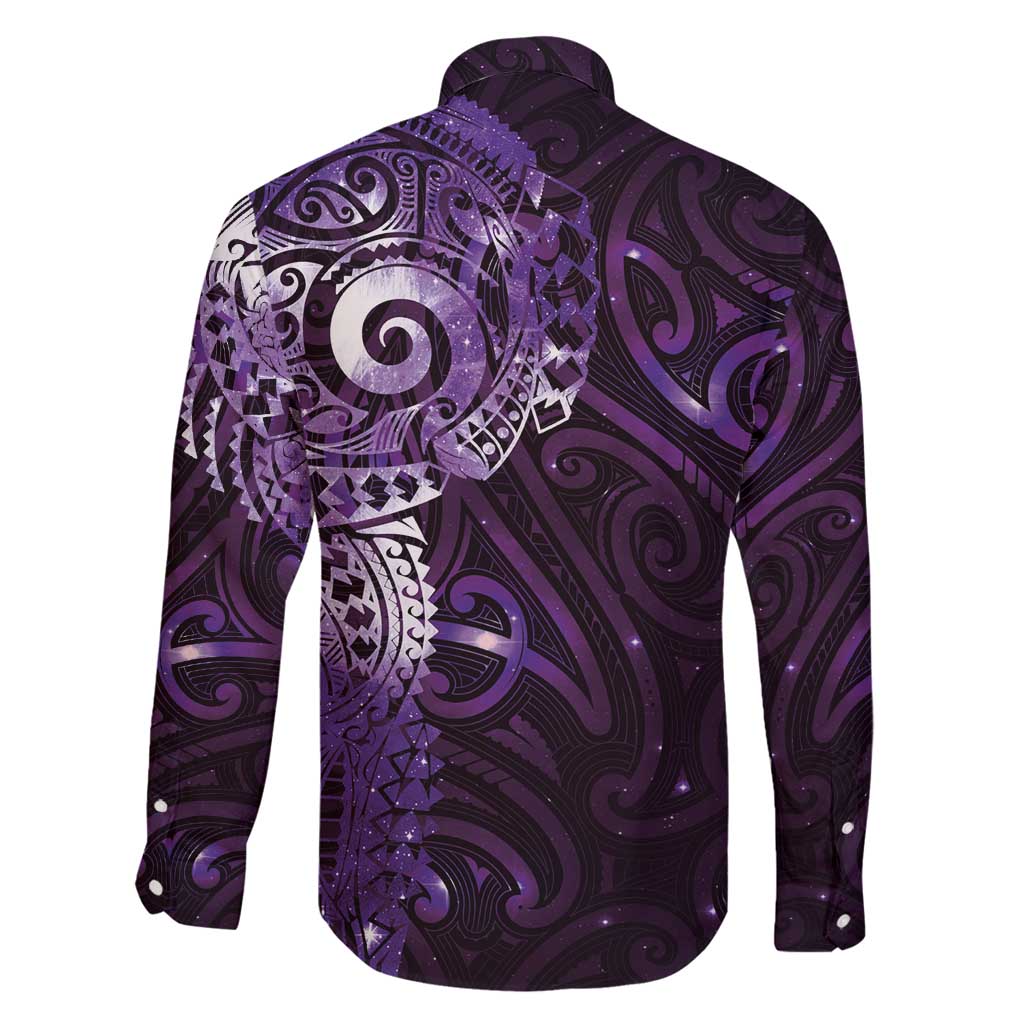 Matariki New Zealand Maori Koru Art Tattoo Family Matching Summer Maxi Dress and Hawaiian Shirt New Year Galaxy Purple Sky Style