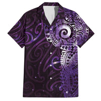 Matariki New Zealand Maori Koru Art Tattoo Family Matching Tank Maxi Dress and Hawaiian Shirt New Year Galaxy Purple Sky Style