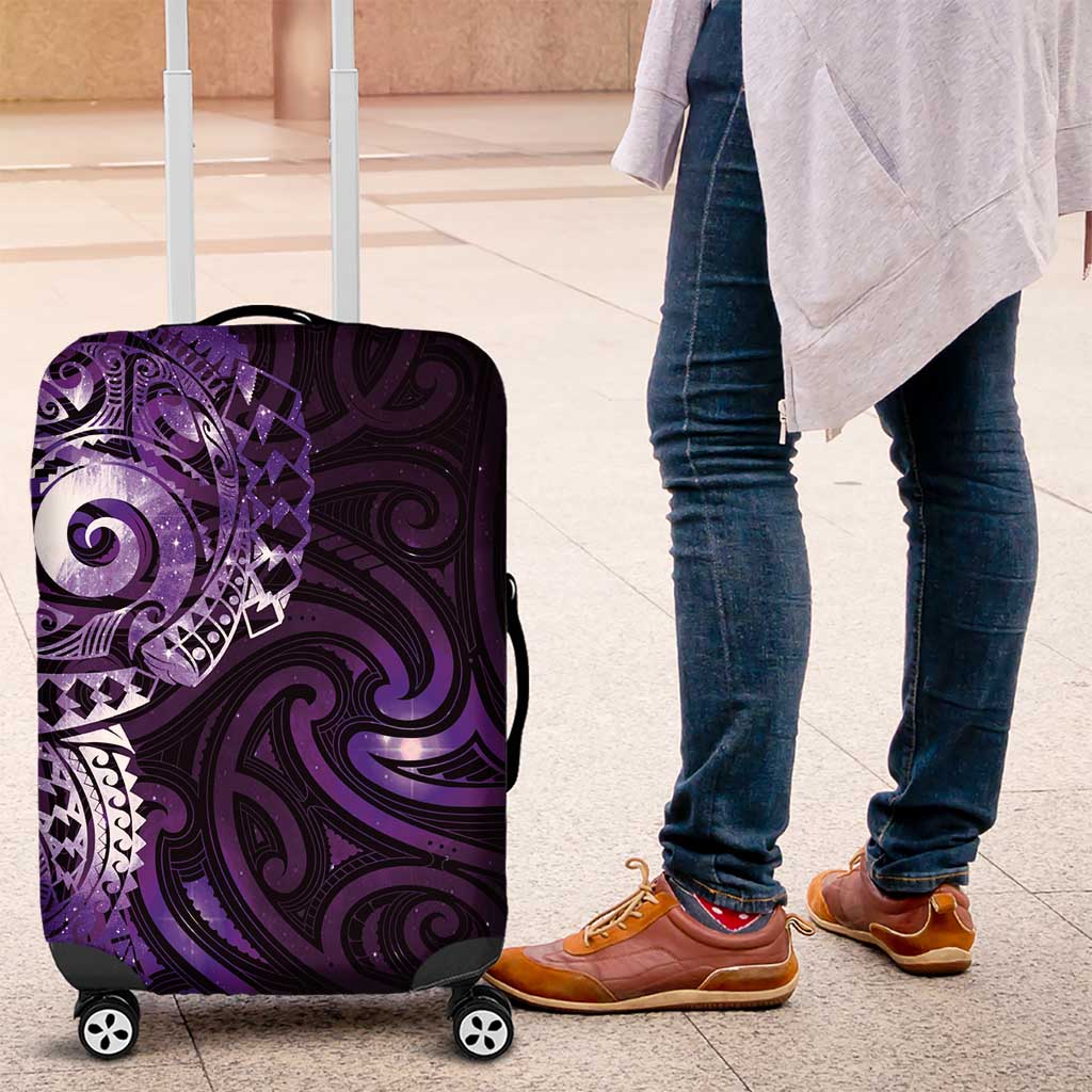 Matariki New Zealand Maori Koru Art Tattoo Luggage Cover New Year Galaxy Purple Sky Style