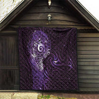 Matariki New Zealand Maori Koru Art Tattoo Quilt New Year Galaxy Purple Sky Style