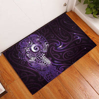 Matariki New Zealand Maori Koru Art Tattoo Rubber Doormat New Year Galaxy Purple Sky Style
