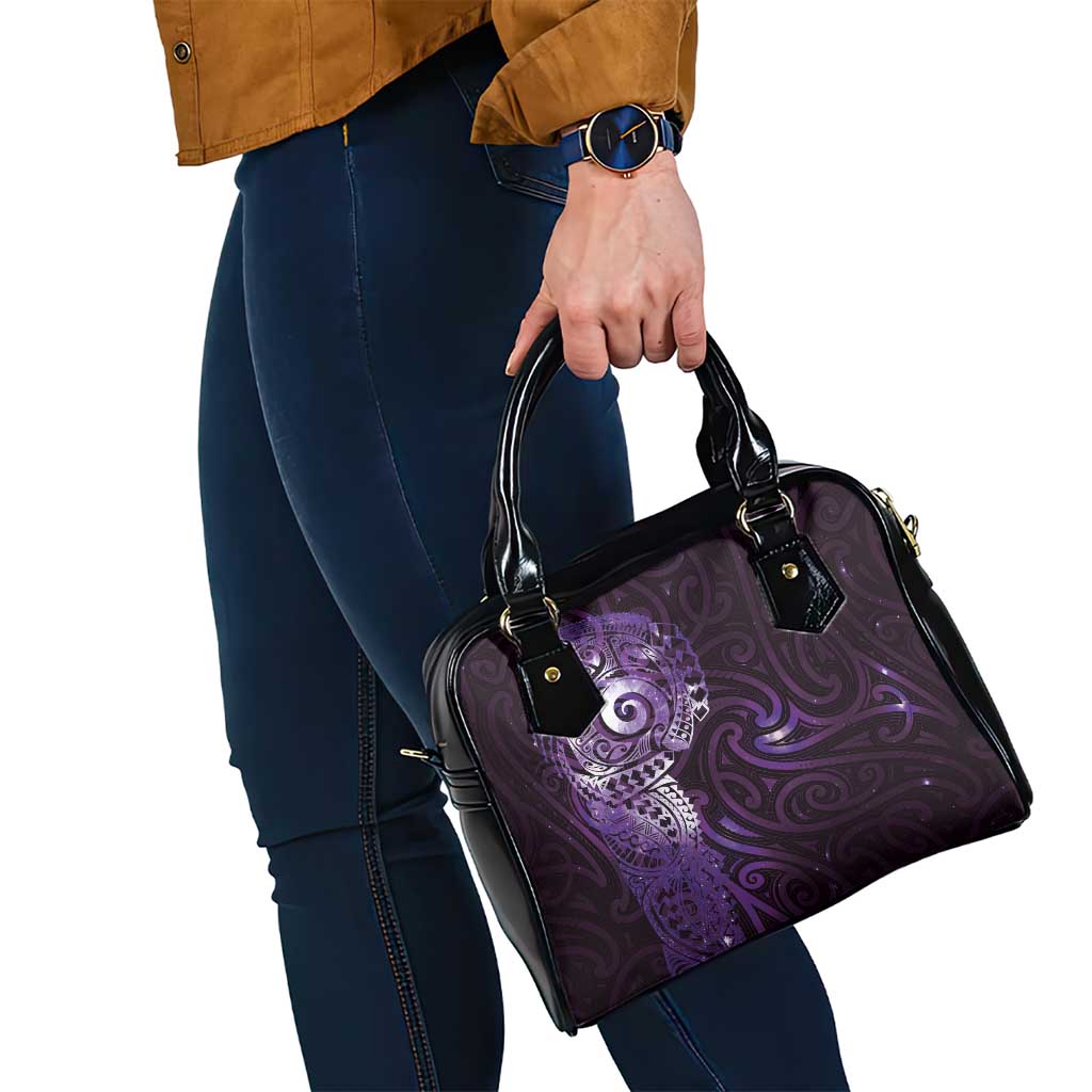 Matariki New Zealand Maori Koru Art Tattoo Shoulder Handbag New Year Galaxy Purple Sky Style