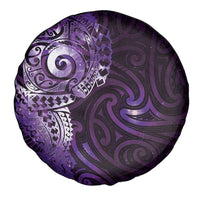 Matariki New Zealand Maori Koru Art Tattoo Spare Tire Cover New Year Galaxy Purple Sky Style