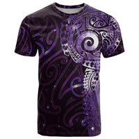 Matariki New Zealand Maori Koru Art Tattoo T Shirt New Year Galaxy Purple Sky Style