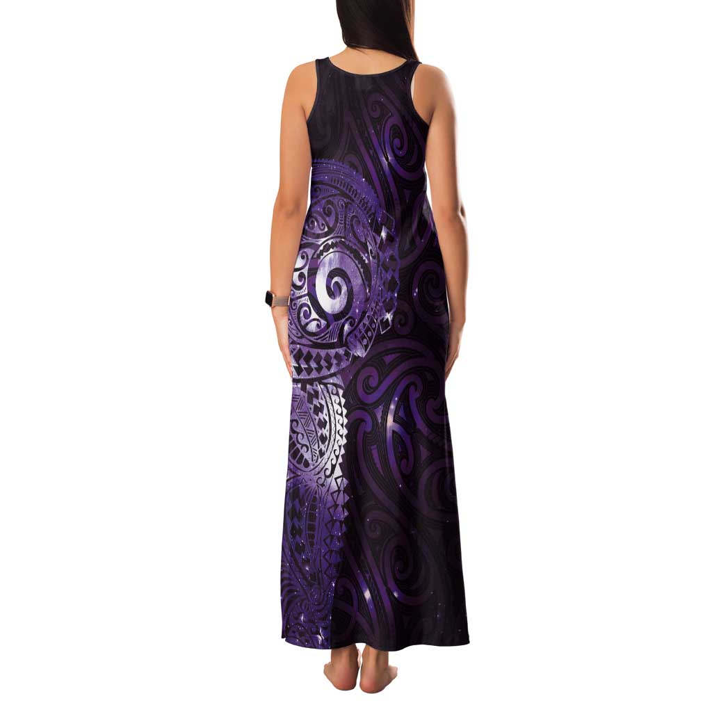 Matariki New Zealand Maori Koru Art Tattoo Tank Maxi Dress New Year Galaxy Purple Sky Style