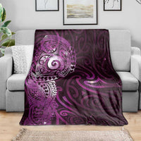 Matariki New Zealand Maori Koru Art Tattoo Blanket New Year Galaxy Pink Sky Style