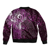 Matariki New Zealand Maori Koru Art Tattoo Bomber Jacket New Year Galaxy Pink Sky Style