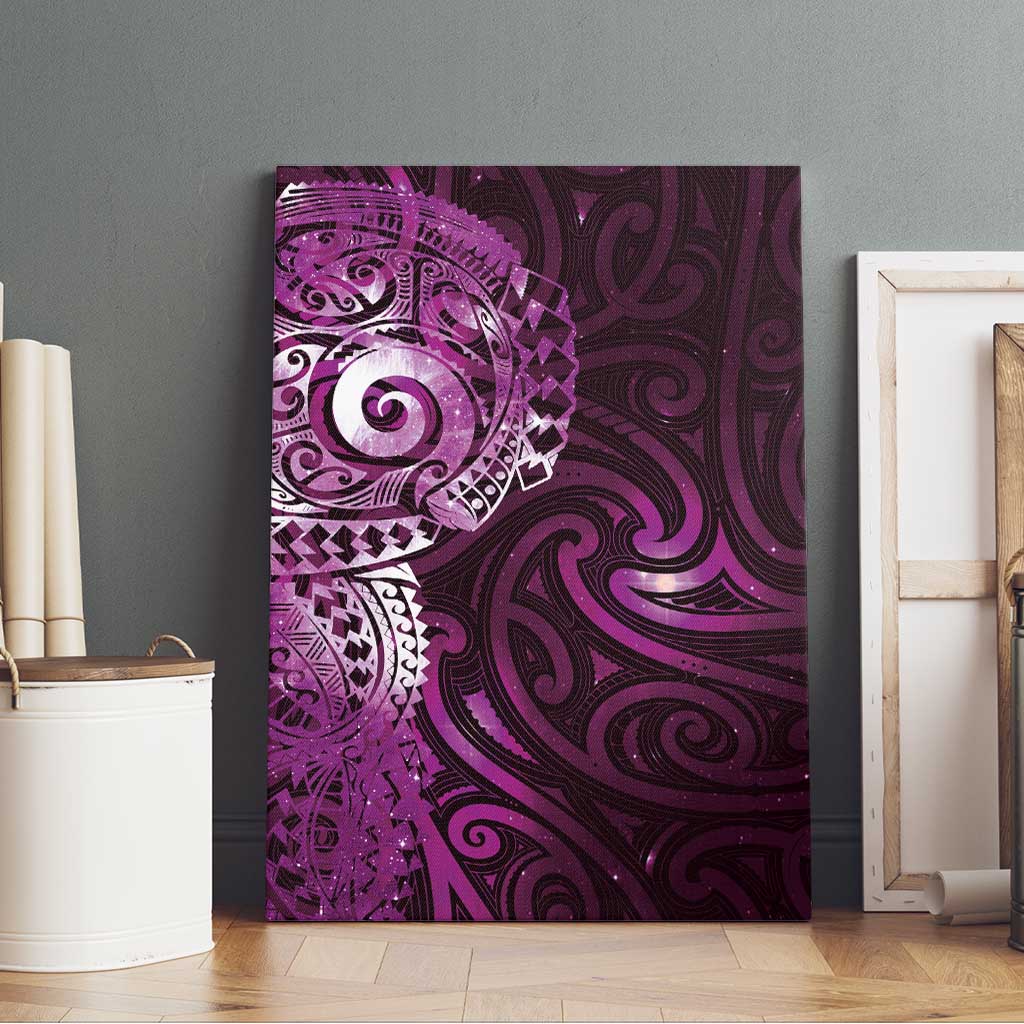 Matariki New Zealand Maori Koru Art Tattoo Canvas Wall Art New Year Galaxy Pink Sky Style
