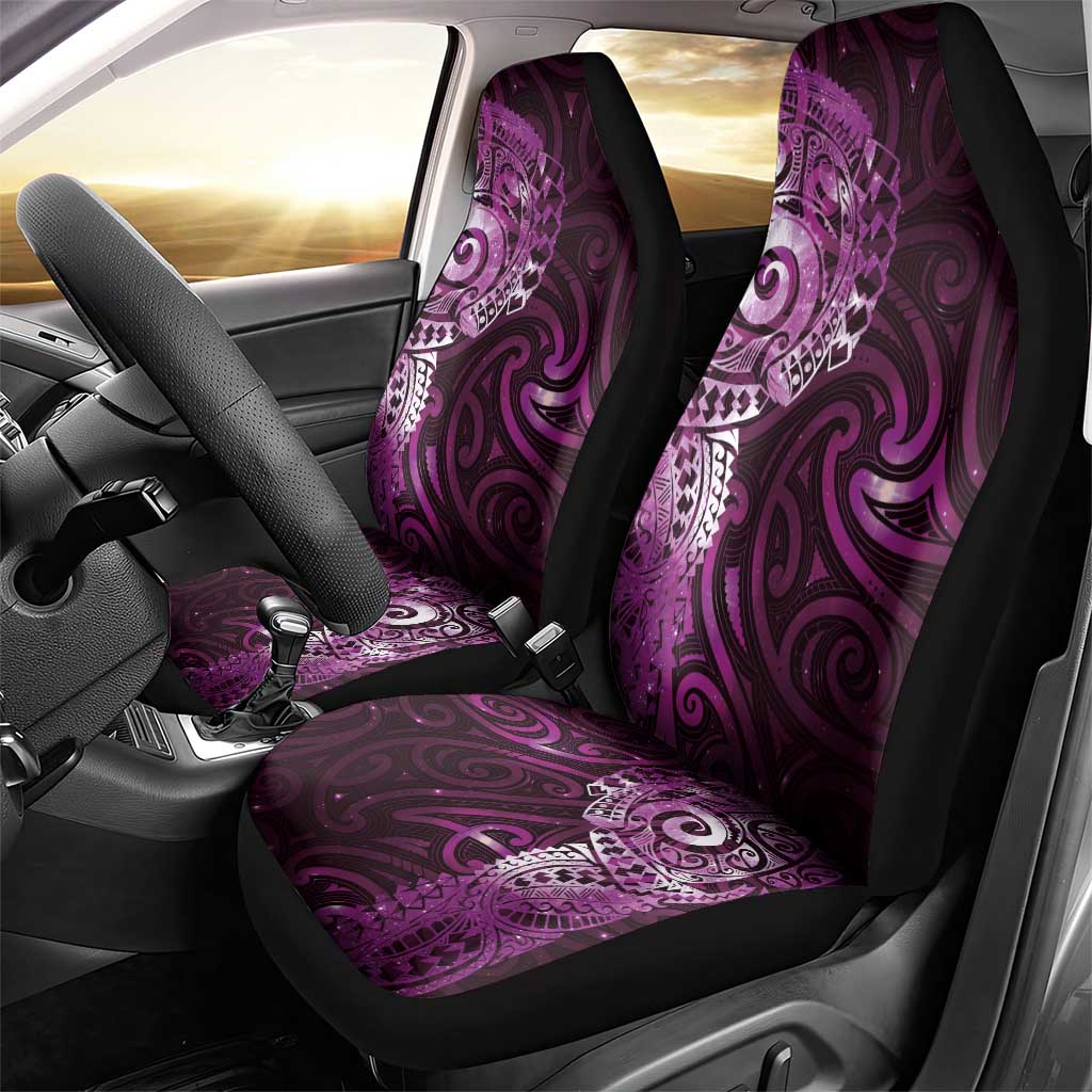 Matariki New Zealand Maori Koru Art Tattoo Car Seat Cover New Year Galaxy Pink Sky Style