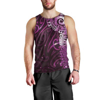 Matariki New Zealand Maori Koru Art Tattoo Men Tank Top New Year Galaxy Pink Sky Style