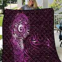 Matariki New Zealand Maori Koru Art Tattoo Quilt New Year Galaxy Pink Sky Style