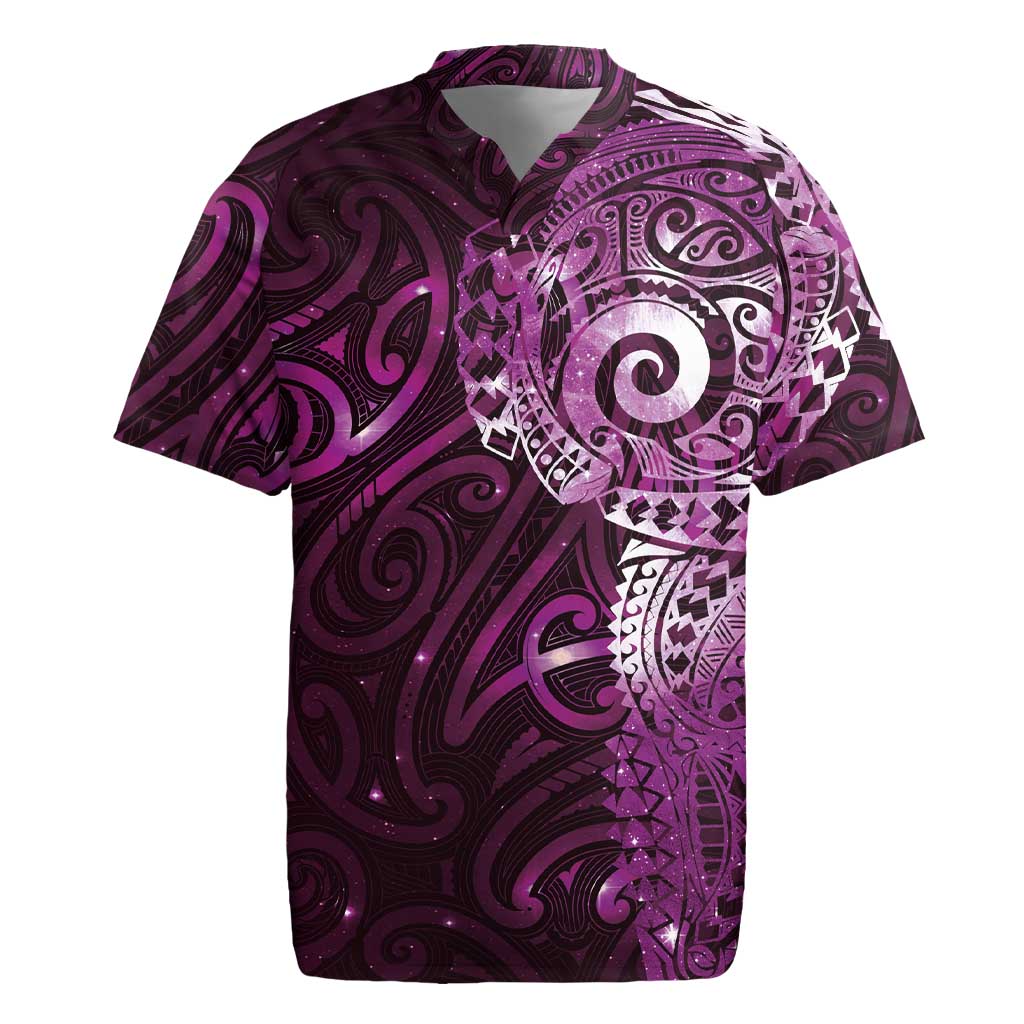 Matariki New Zealand Maori Koru Art Tattoo Rugby Jersey New Year Galaxy Pink Sky Style