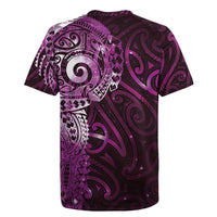 Matariki New Zealand Maori Koru Art Tattoo Rugby Jersey New Year Galaxy Pink Sky Style