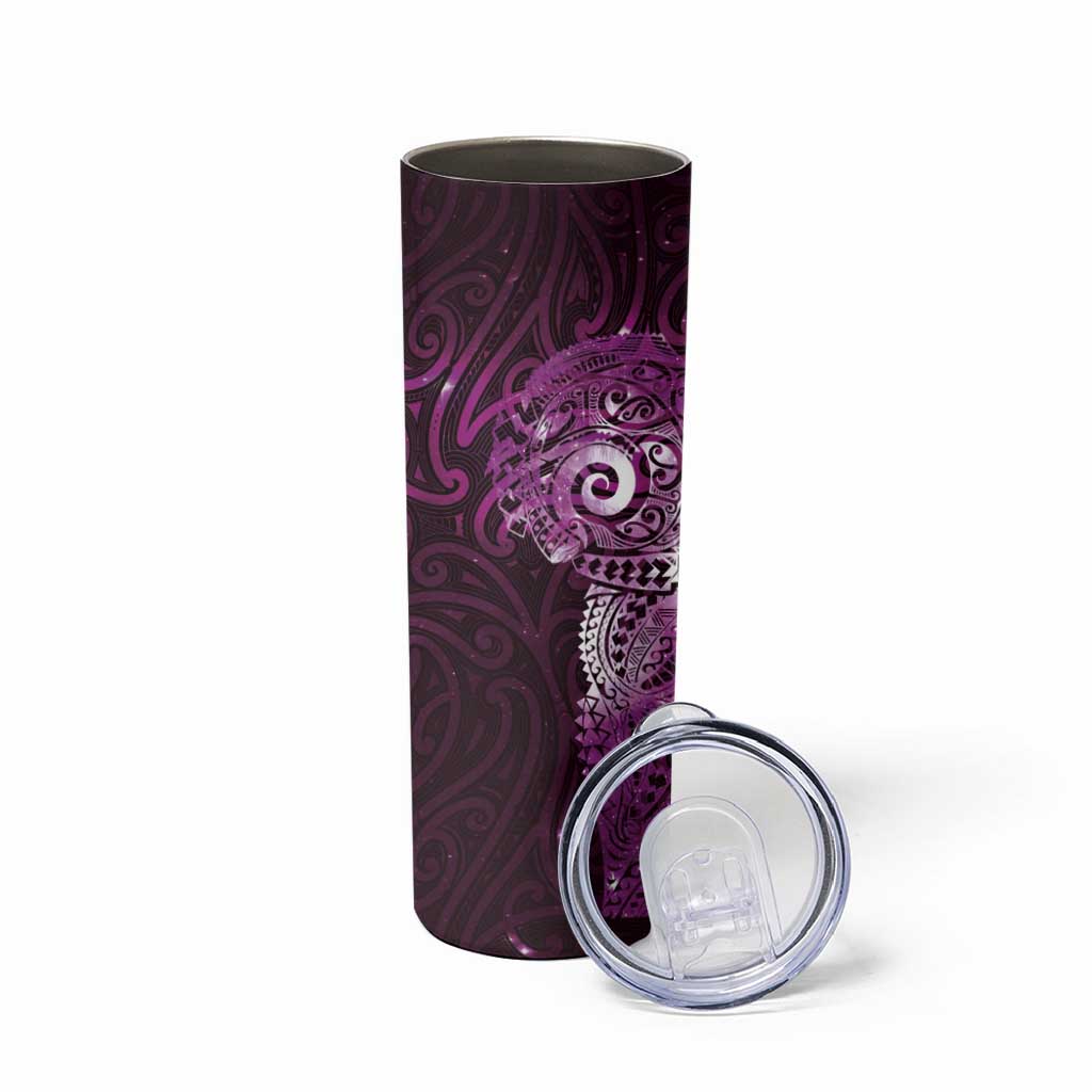 Matariki New Zealand Maori Koru Art Tattoo Skinny Tumbler New Year Galaxy Pink Sky Style
