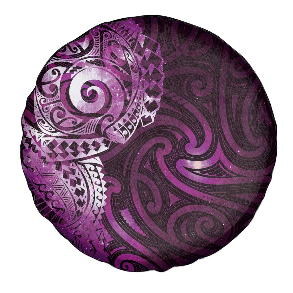 Matariki New Zealand Maori Koru Art Tattoo Spare Tire Cover New Year Galaxy Pink Sky Style