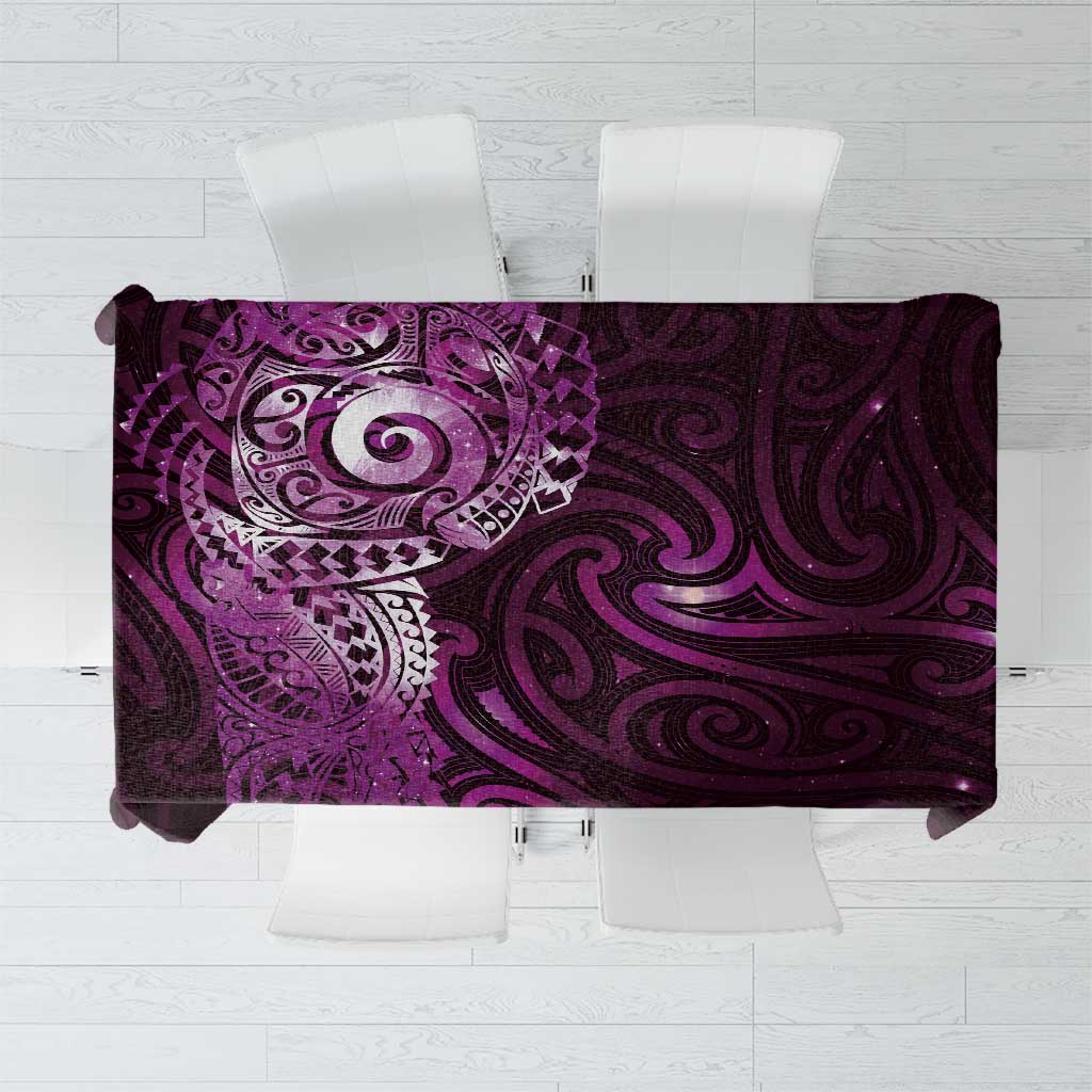Matariki New Zealand Maori Koru Art Tattoo Tablecloth New Year Galaxy Pink Sky Style