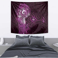 Matariki New Zealand Maori Koru Art Tattoo Tapestry New Year Galaxy Pink Sky Style