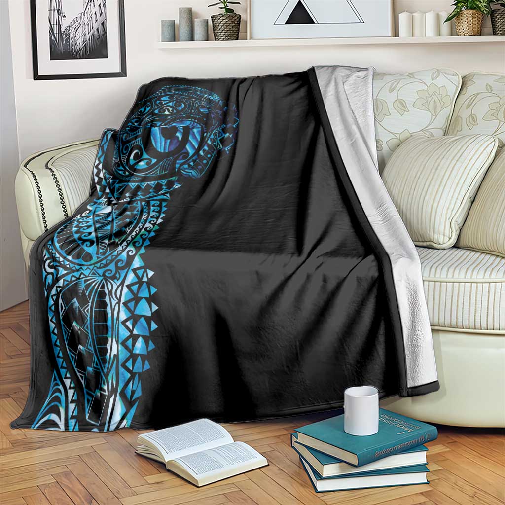 New Zealand Maori Koru Art Traditional Tattoo Blanket Paua Shell