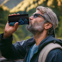 New Zealand Maori Koru Art Traditional Tattoo 4 in 1 Can Cooler Tumbler Paua Shell