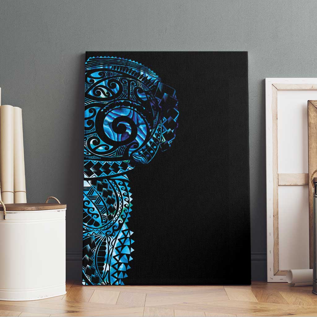 New Zealand Maori Koru Art Traditional Tattoo Canvas Wall Art Paua Shell