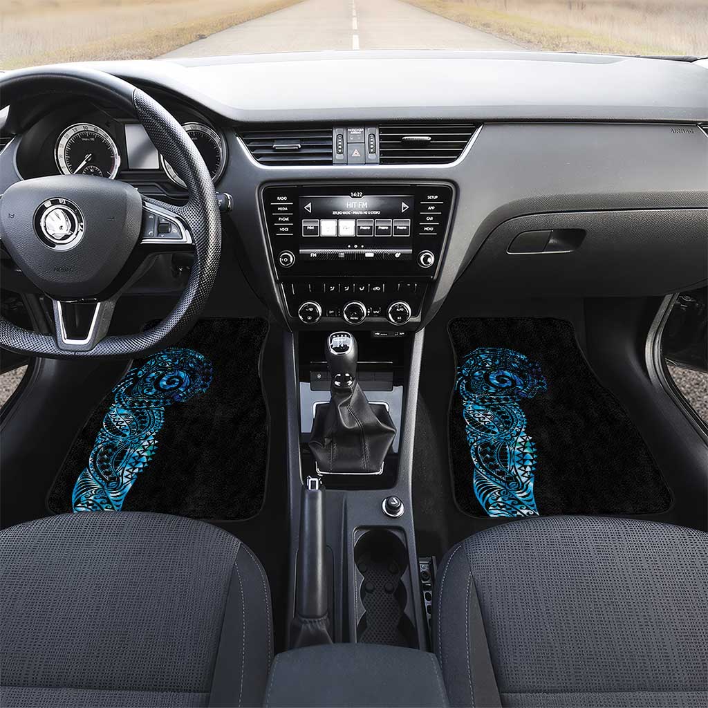 New Zealand Maori Koru Art Traditional Tattoo Car Mats Paua Shell