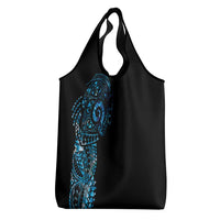 New Zealand Maori Koru Art Traditional Tattoo Grocery Bag Paua Shell