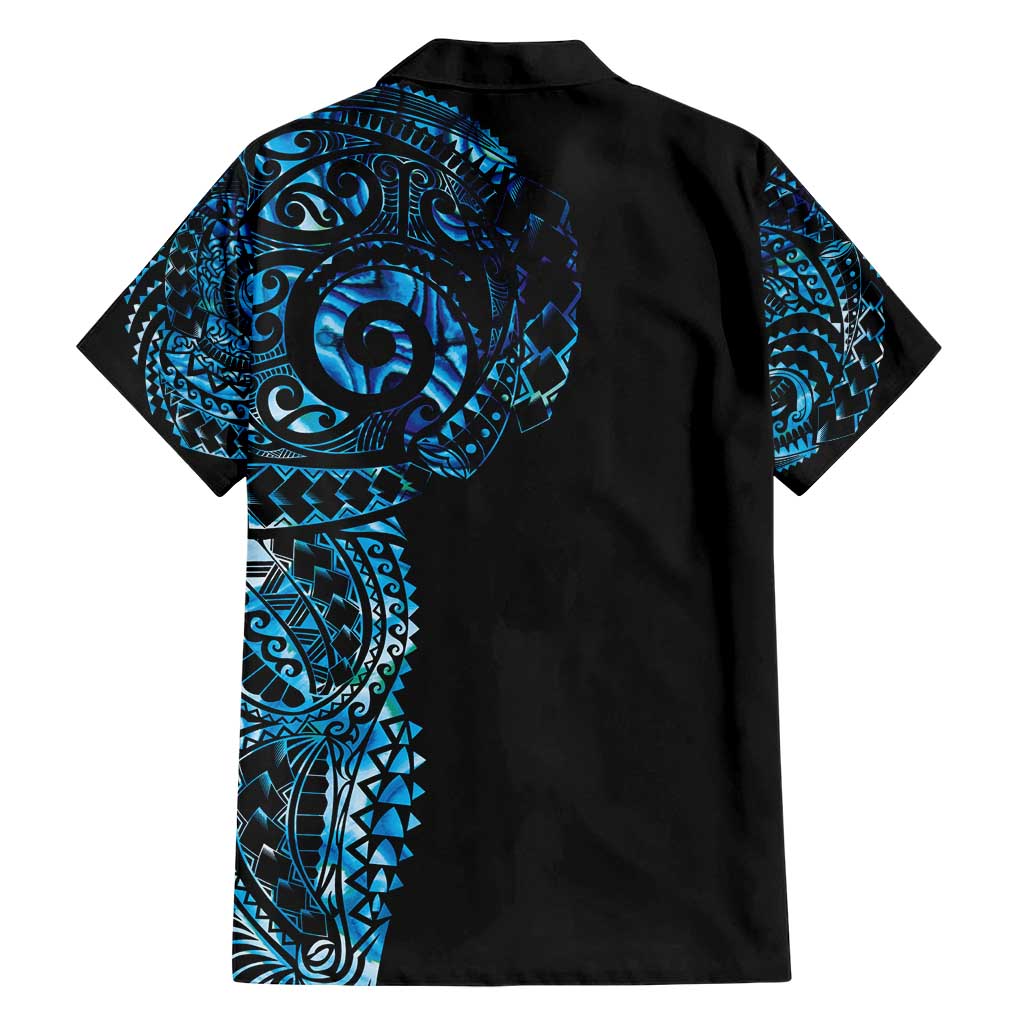 New Zealand Maori Koru Art Traditional Tattoo Hawaiian Shirt Paua Shell