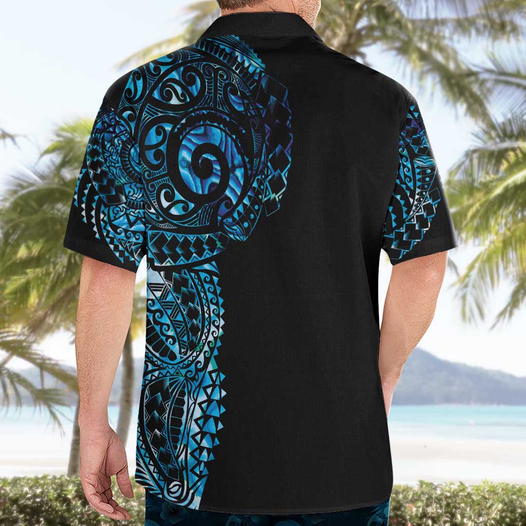 New Zealand Maori Koru Art Traditional Tattoo Hawaiian Shirt Paua Shell