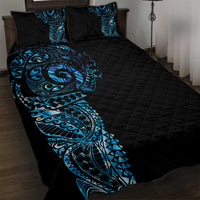 New Zealand Maori Koru Art Traditional Tattoo Quilt Bed Set Paua Shell