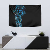 New Zealand Maori Koru Art Traditional Tattoo Tapestry Paua Shell