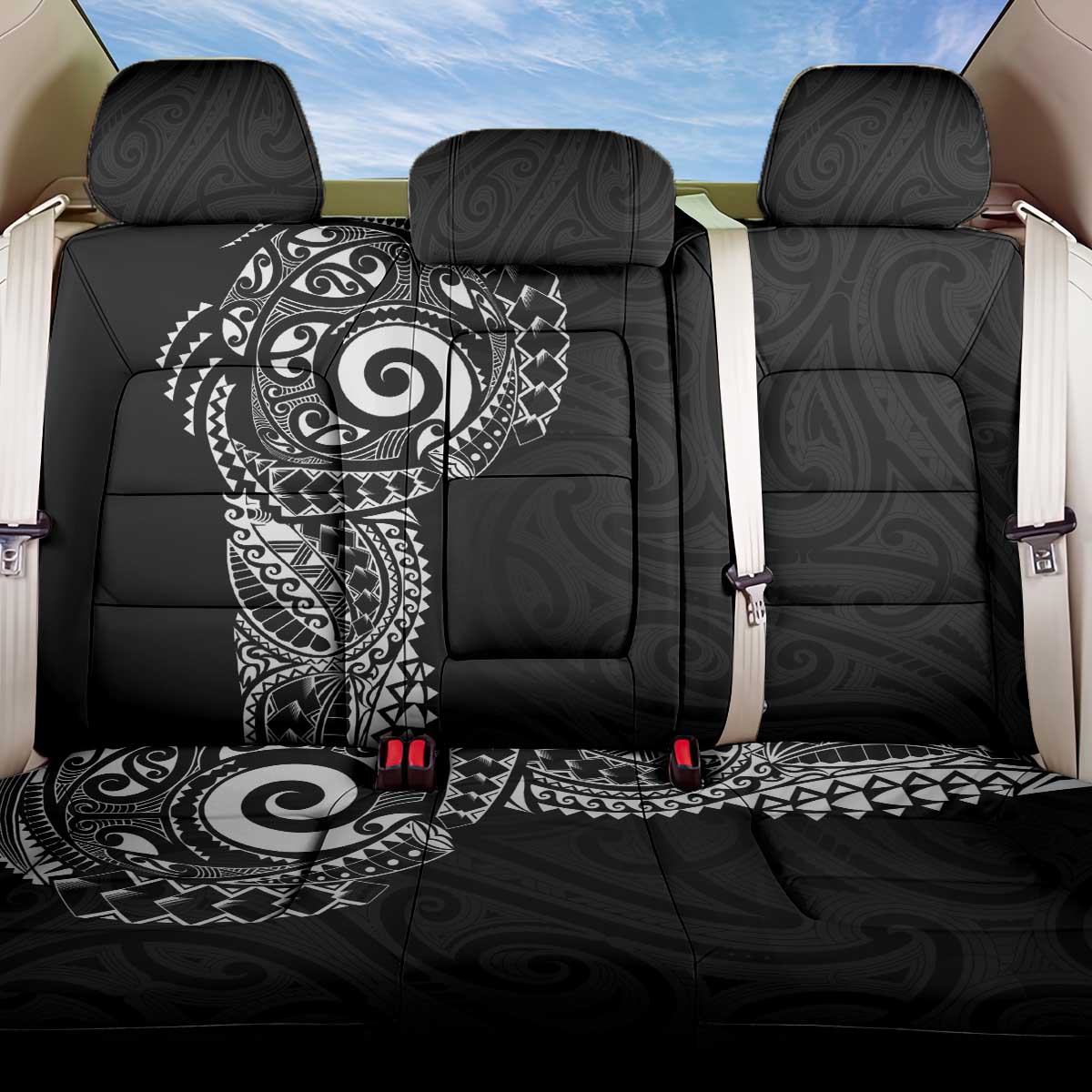 New Zealand Maori Koru Art Traditional Tattoo Back Car Seat Cover Simple Style