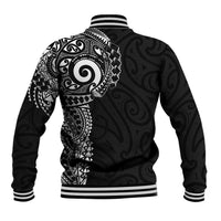 New Zealand Maori Koru Art Traditional Tattoo Baseball Jacket Simple Style