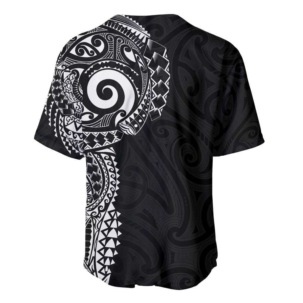 New Zealand Maori Koru Art Traditional Tattoo Baseball Jersey Simple Style