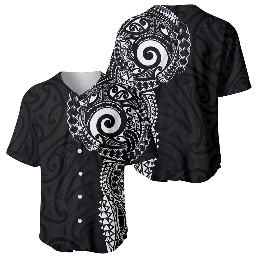 New Zealand Maori Koru Art Traditional Tattoo Baseball Jersey Simple Style