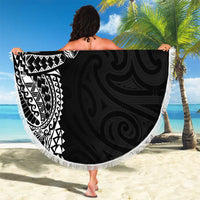 New Zealand Maori Koru Art Traditional Tattoo Beach Blanket Simple Style