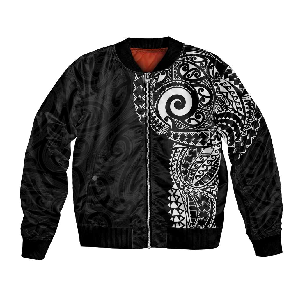 New Zealand Maori Koru Art Traditional Tattoo Bomber Jacket Simple Style